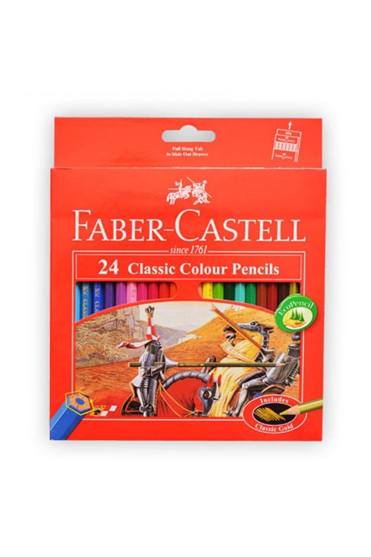 مداد رنگی 24 رنگ مقوایی کلاسیک فابرکاستل