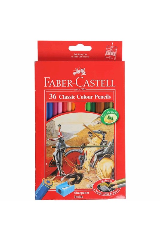 مداد رنگی 36 رنگ مقوایی کلاسیک فابرکاستل