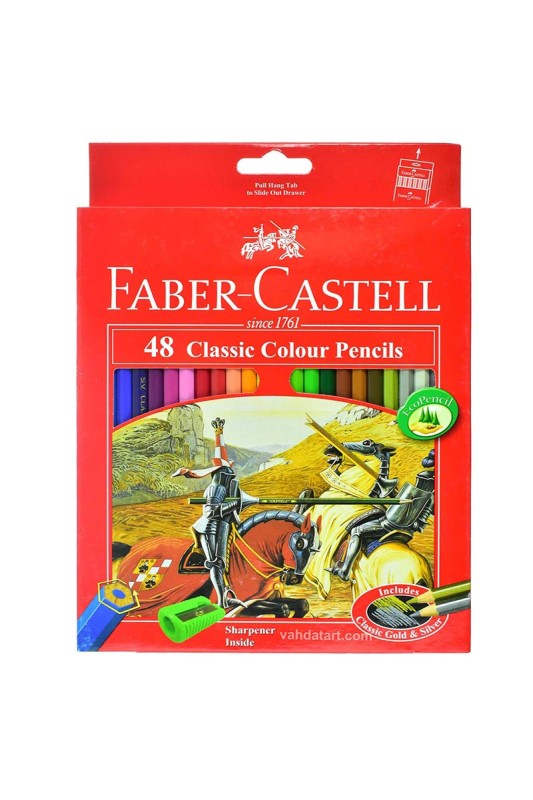 مداد رنگی 48 رنگ مقوایی کلاسیک فابرکاستل