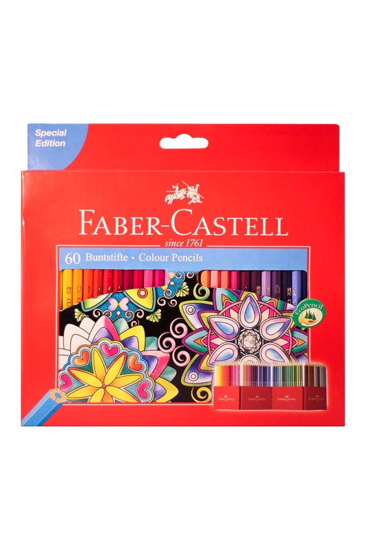 مداد رنگی 60 رنگ مقوایی کلاسیک فابرکاستل