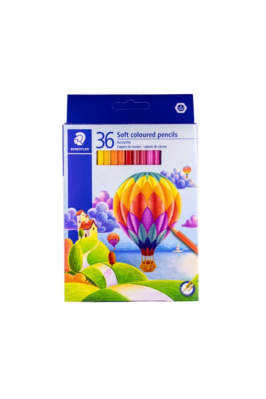مداد رنگی 36 رنگ مقوایی استدلر