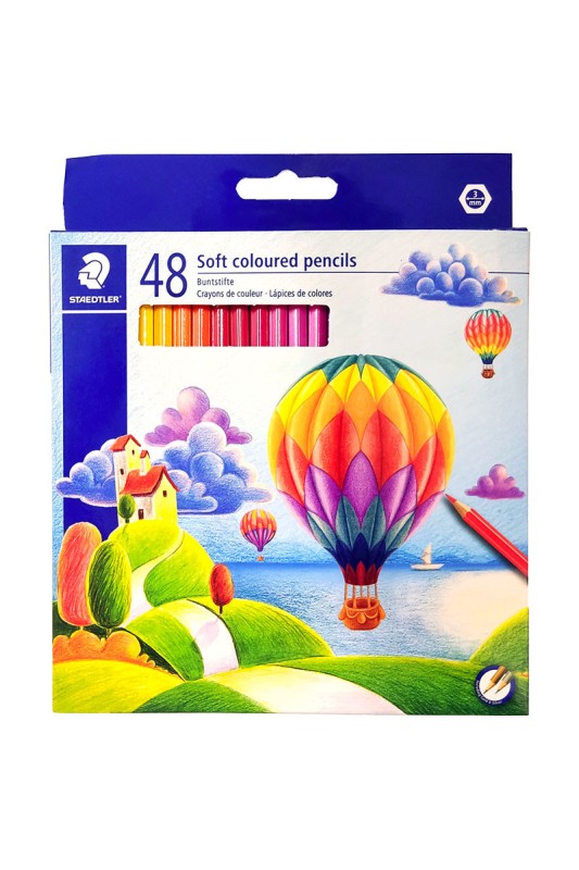 مداد رنگی 48 رنگ مقوایی استدلر