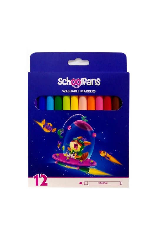 ماژیک نقاشی 12 رنگ اسکول فنس