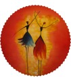 رومیزی گرد نقاشی دختران رقصنده افریقا