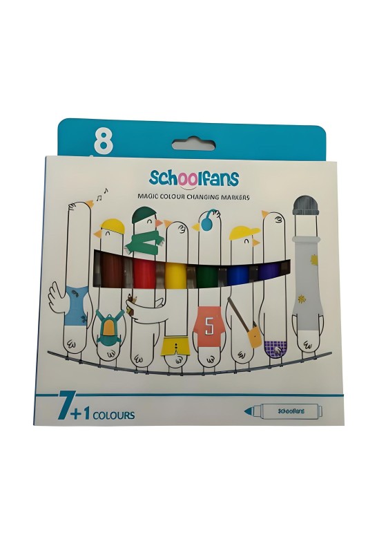 ماژیک نقاشی جادویی  8 رنگ اسکول فنس