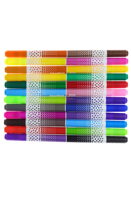 ماژیک نقاشی  12*2 رنگ دوسر اسکول فنس