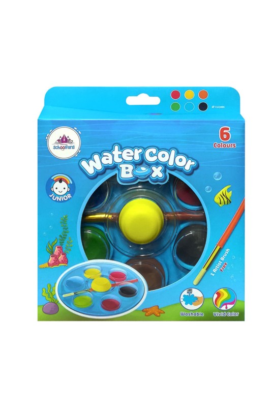 آبرنگ 6 رنگ مدل سیرک اسکول فنس