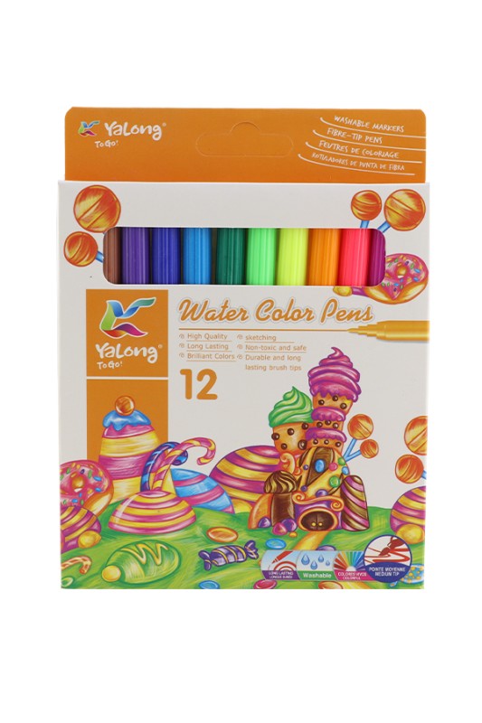 ماژیک نقاشی 12 رنگ یالونگ