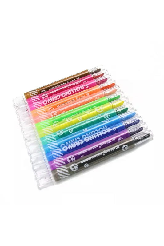 مداد شمعی  12 رنگ پیچی یالونگ