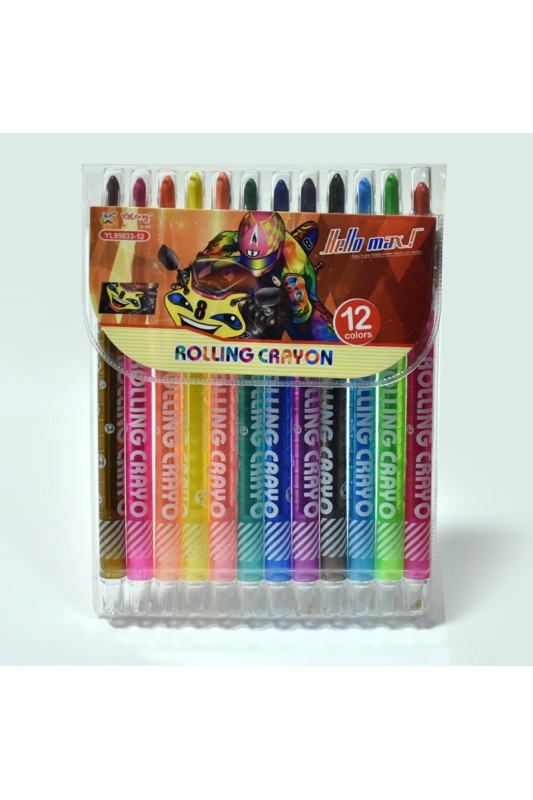 مداد شمعی  12 رنگ پیچی یالونگ