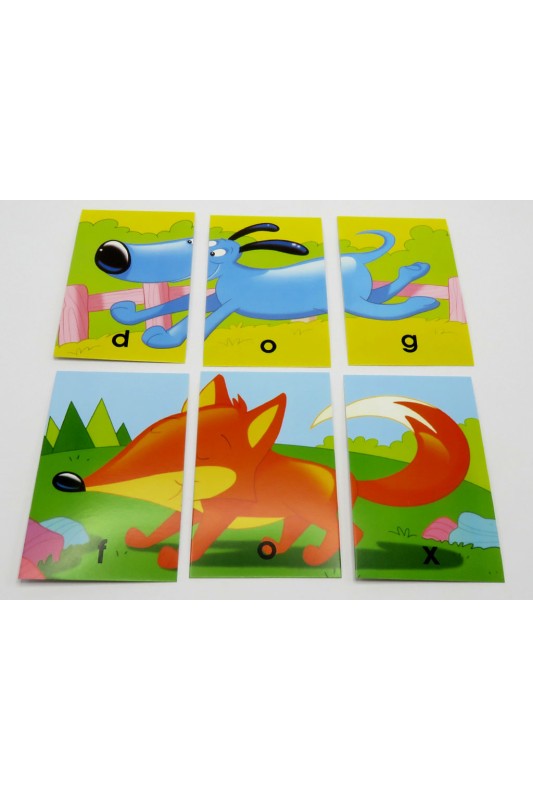 فلش کارت انگلیسی کلمات سه حرفی