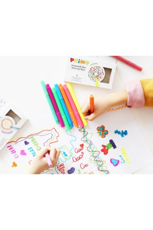 ماژیک نقاشی نئونی ۶ رنگ پریمو