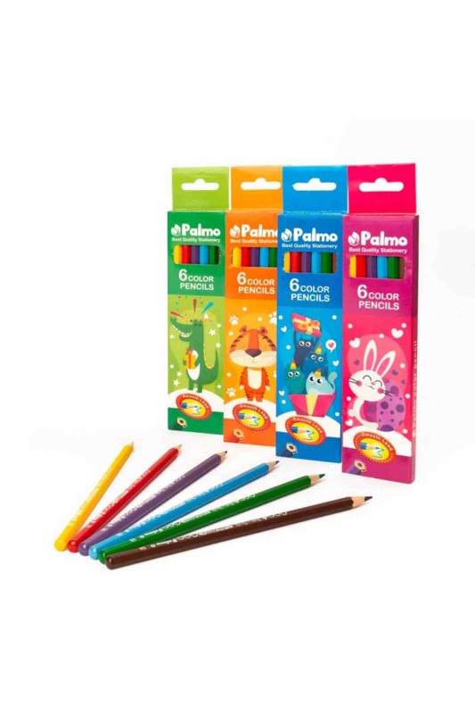 مداد رنگی 6 رنگ پالمو
