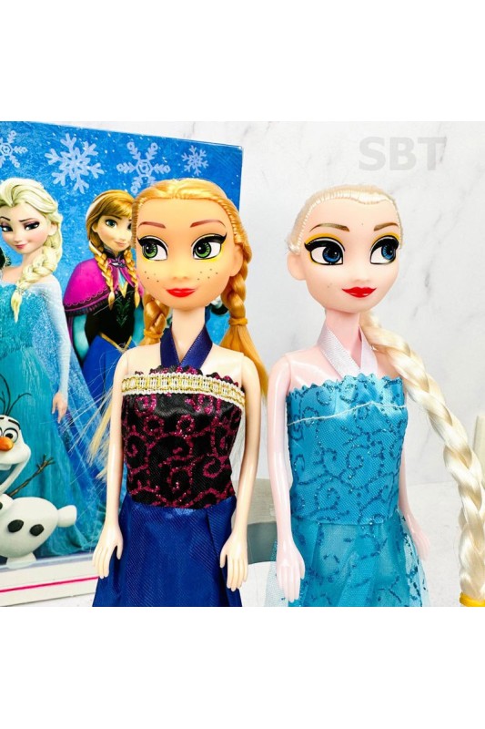 عروسک السا و آنا مو بلند دوعددی