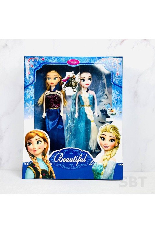 عروسک السا و آنا مو بلند دوعددی