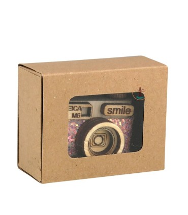 گردنبند چوبی مدل دوربین عکاسی