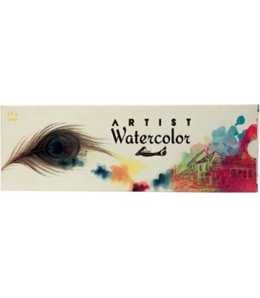 آبرنگ 24 رنگ آقامیری