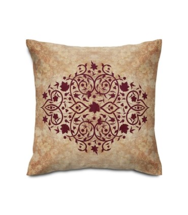 کوسن مخمل گل چرمی