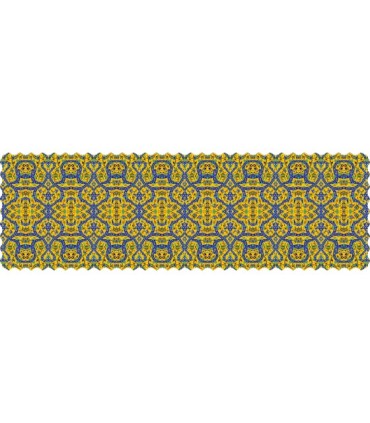 رانر فرش کاشی زرد