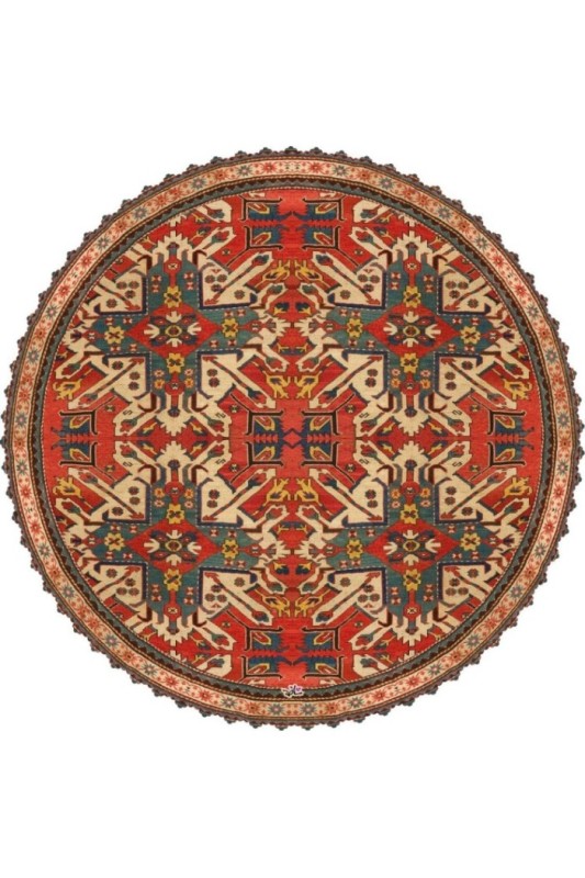 رومیزی مخمل گرد فرش ترنج