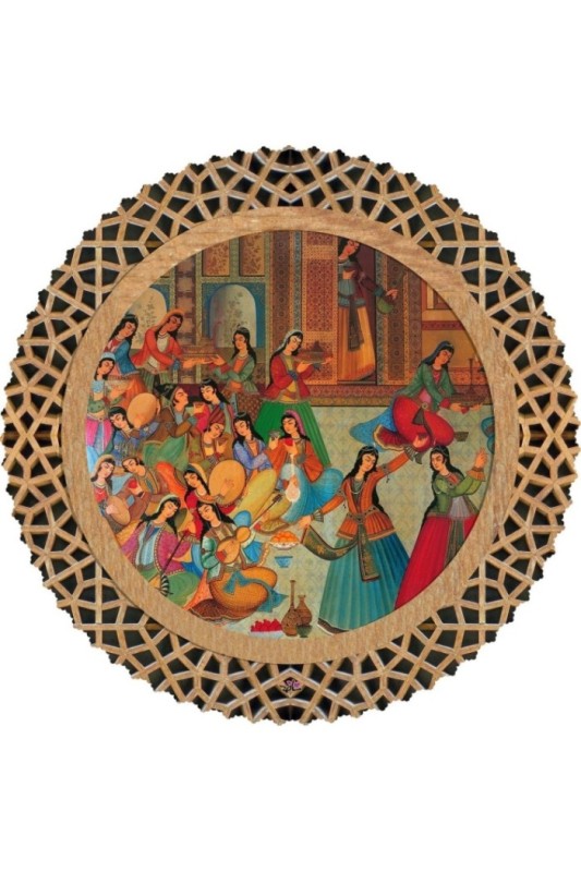 رومیزی مخمل گرد بزم ایرانی