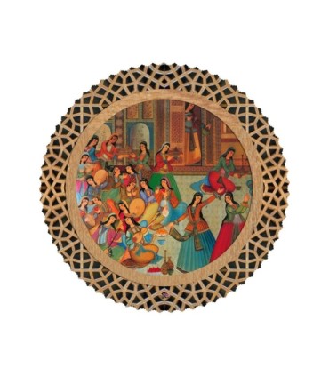 رومیزی مخمل گرد بزم ایرانی