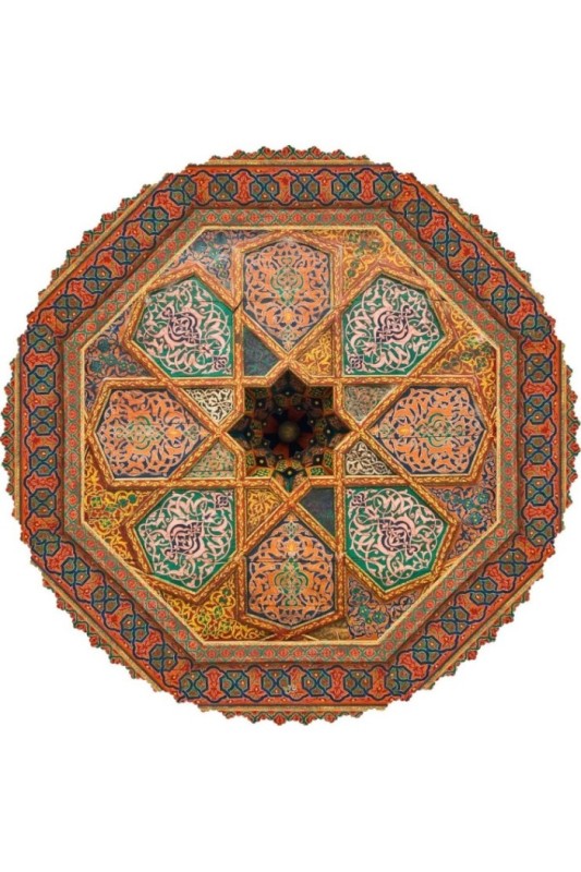 رومیزی مخمل سقف چوب و چرم