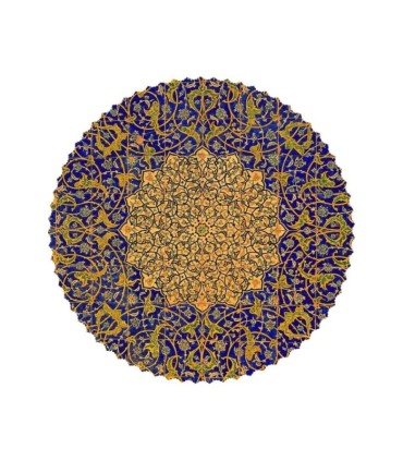 رومیزی مخمل گرد زرین