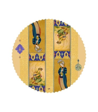 رومیزی مخمل دایره مینیاتور معشوق