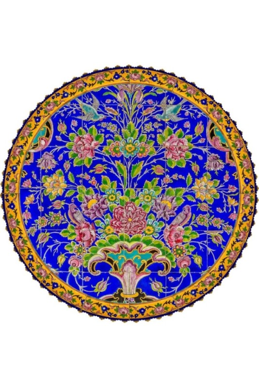 رومیزی مخمل گرد گل افشان