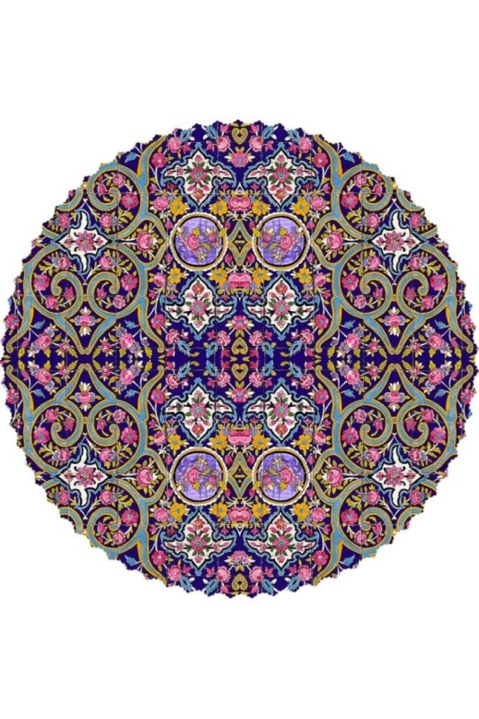 رومیزی مخمل گرد ارغوان