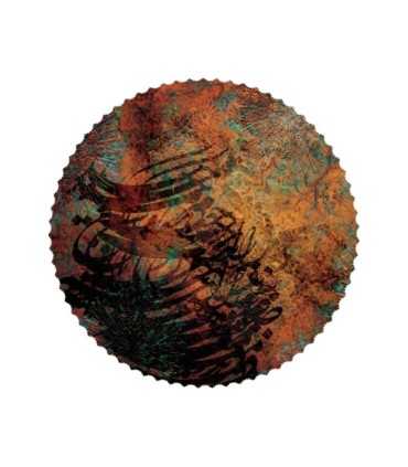 رومیزی مخمل دایره خط و پتینه