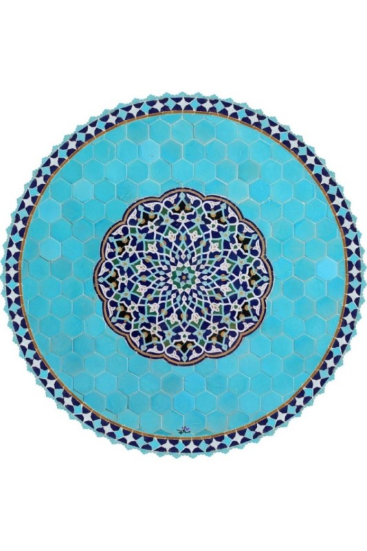رومیزی مخمل گرد حوض نقاشی