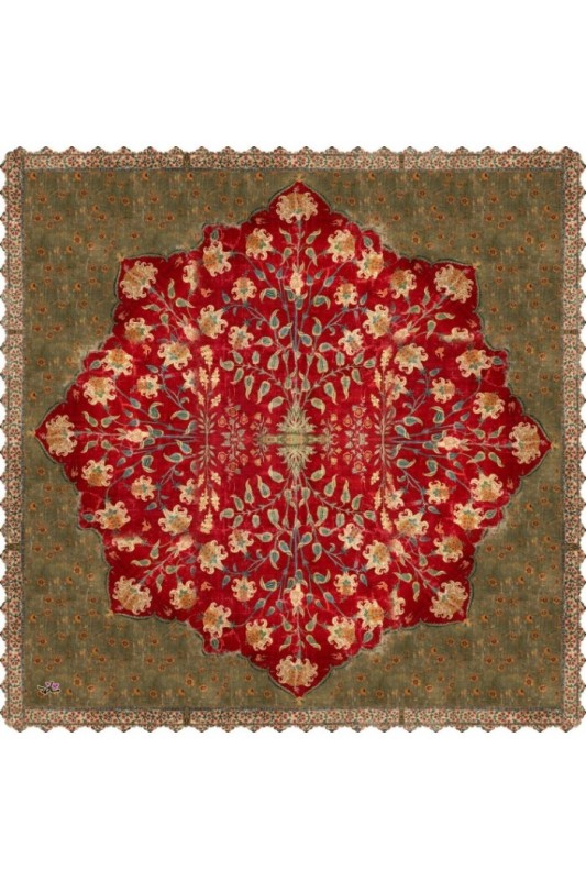 رومیزی مخمل مربع دلنواز