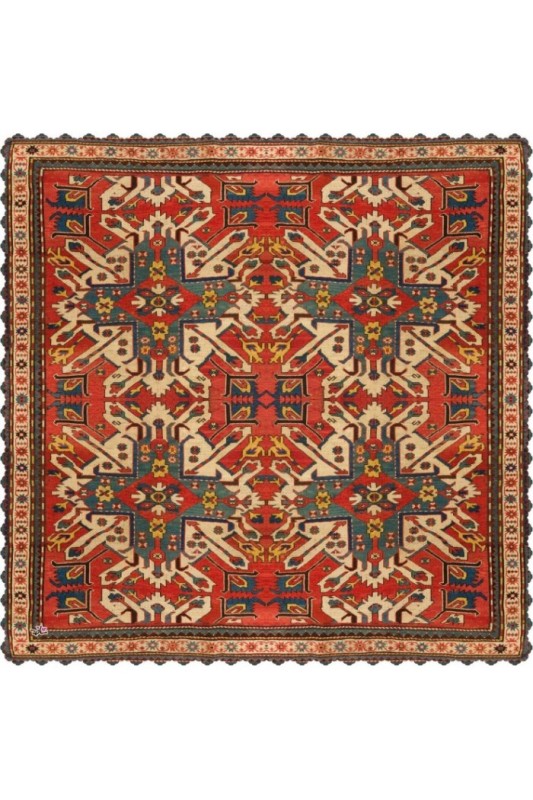 رومیزی مخمل مربع فرش ترنج