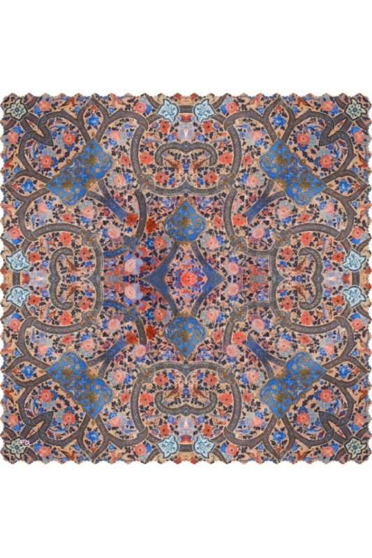 رومیزی مخمل مربع بهار