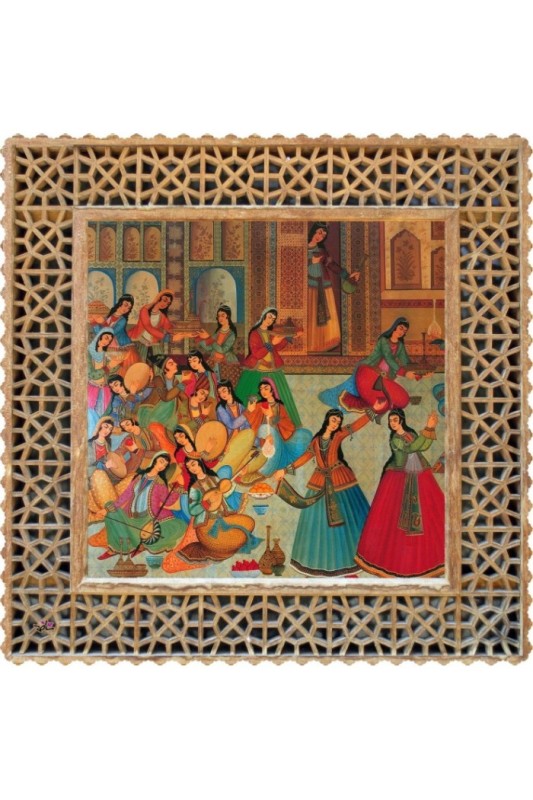 رومیزی مخمل مربع بزم ایرانی