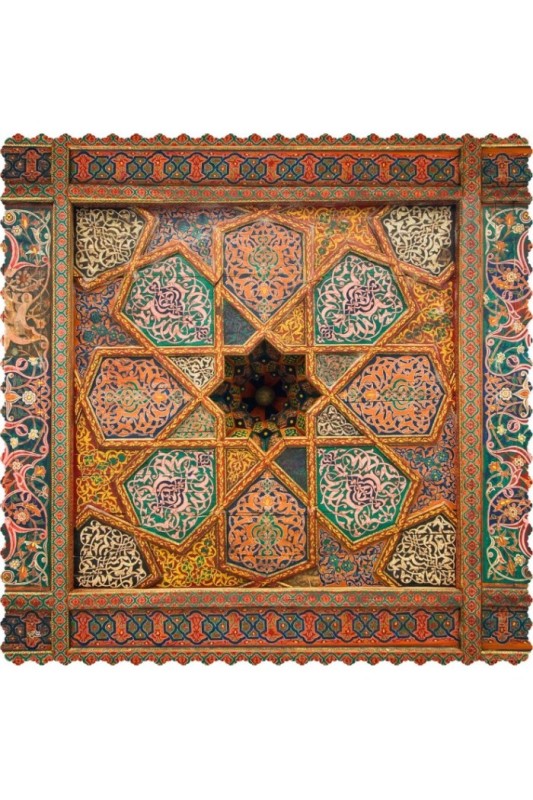 رومیزی مخمل مربع سقف چوب و چرم