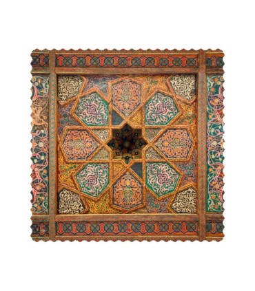 رومیزی مخمل مربع سقف چوب و چرم