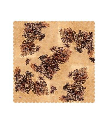 رومیزی مخمل مربع خط نقاشی