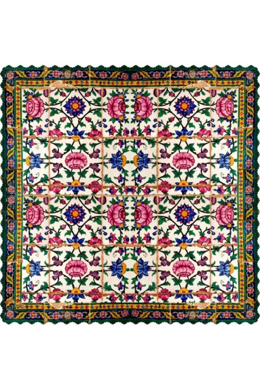 رومیزی مخمل مربع لوتوس