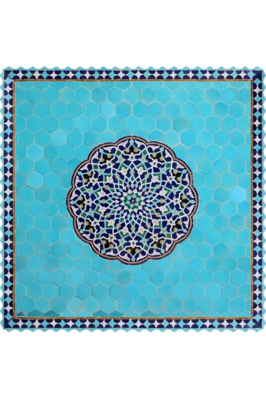رومیزی مخمل مربع حوض نقاشی