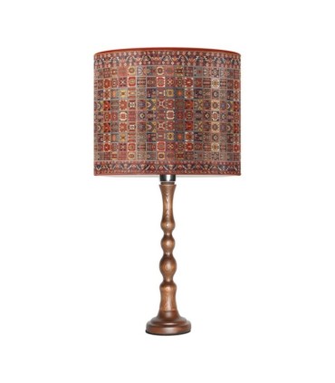 آباژور پایه کوتاه چوبی خشتی