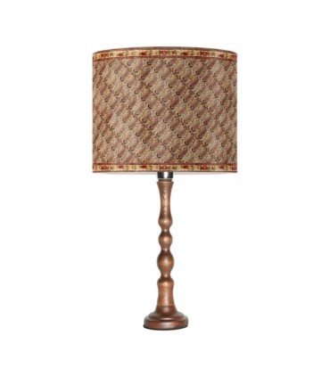 آباژور پایه کوتاه چوبی ترمه بته جقه