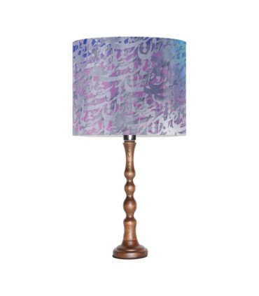 آباژور پایه کوتاه چوبی سیاه مشق رنگین