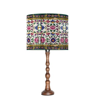 آباژور پایه کوتاه چوبی لوتوس