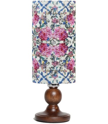 آباژور لیوانی گل کاغذی پایه چوبی