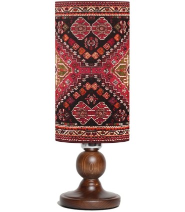 آباژور لیوانی پایه چوبی فرش قشقایی