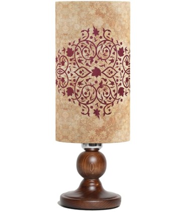 آباژور لیوانی پایه چوبی گل چرمی