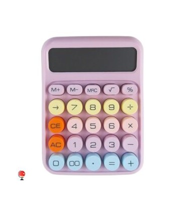ماشین حساب فانتزی دکمه رنگی (پینترستی) پاستلی، مدل KK-2688